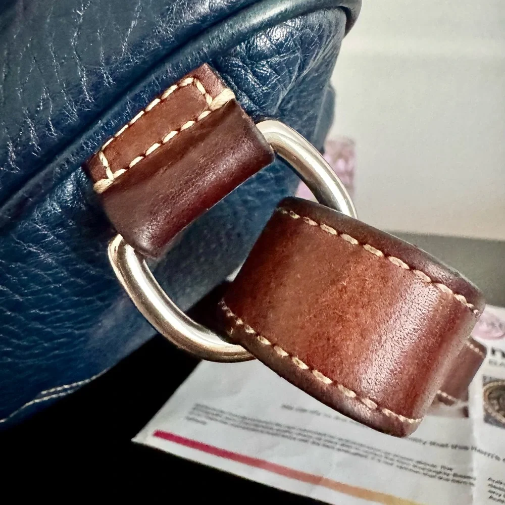 Dooney & Bourke Pebble Grain Blue Leather Backpack w/ COA EUC